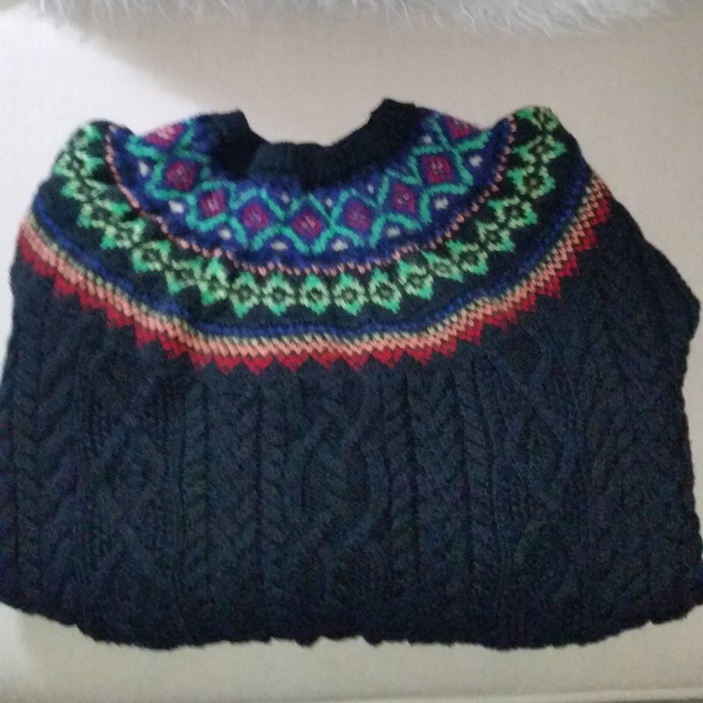 Polo Ralph Lauren navy cable knit sweater